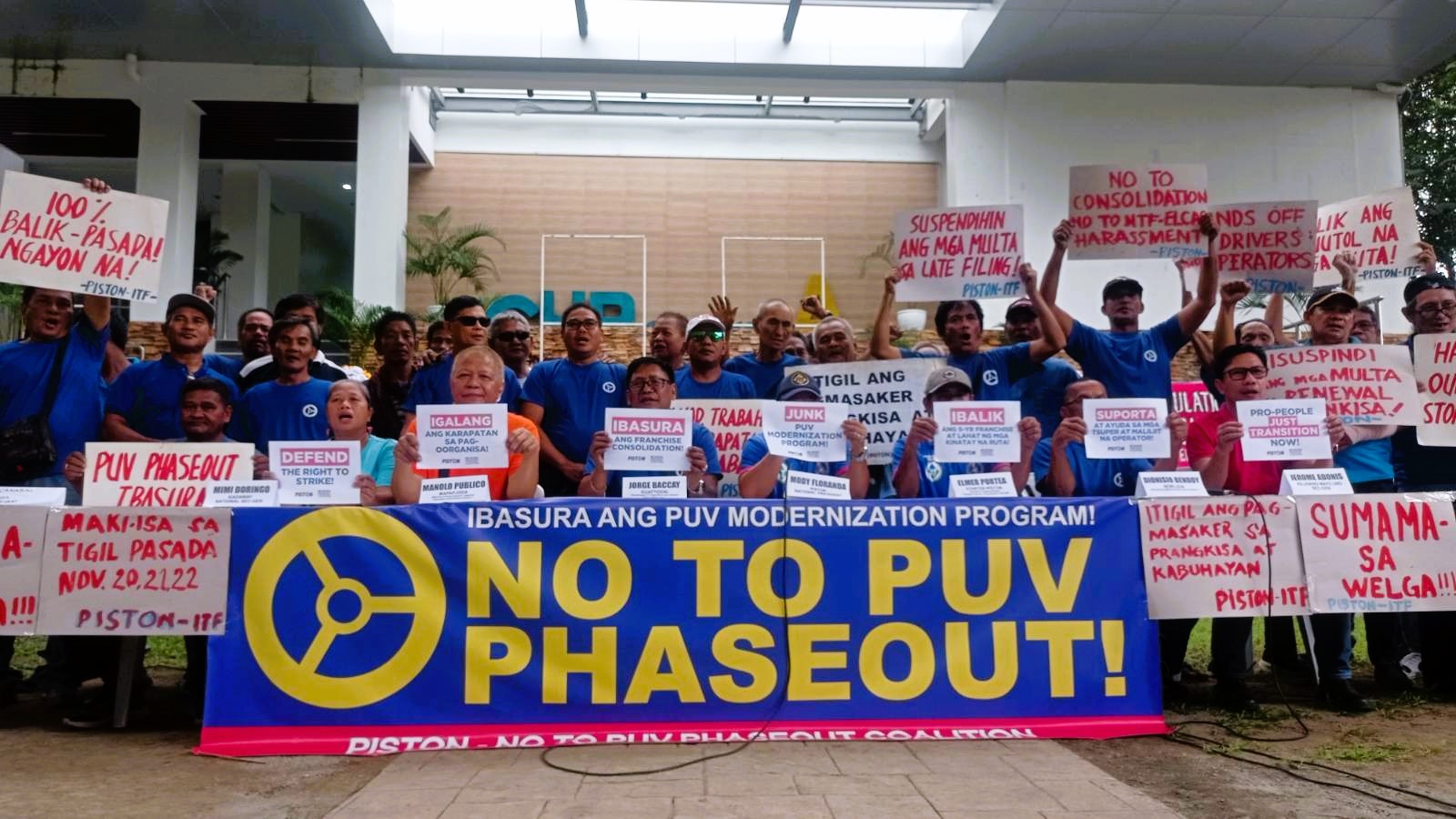PISTON calls for a nationwide transport strike to protest the PUV Modernization Program